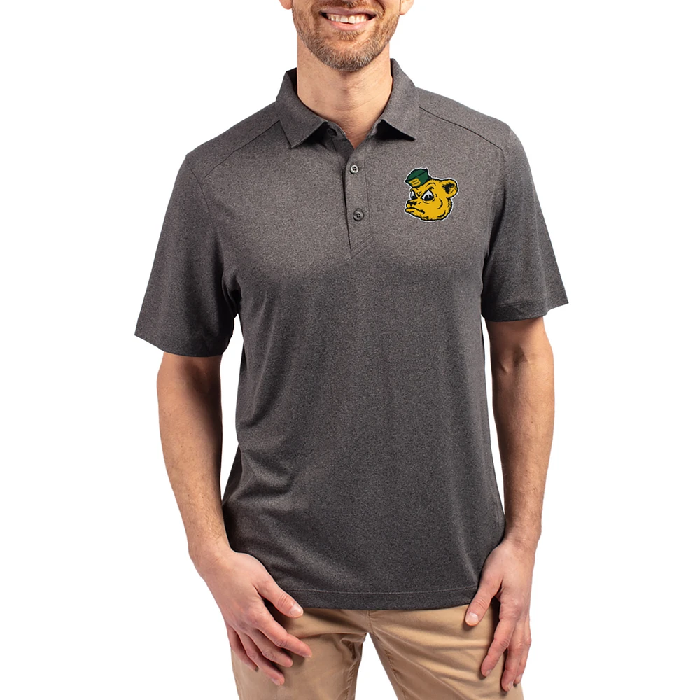 Men's Cutter & Buck Heather Baylor Bears Forge Eco Stretch Recycled Polo
