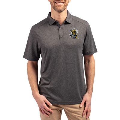 Men's Cutter & Buck Heather Black Wichita State Shockers Forge Eco Stretch Recycled Polo