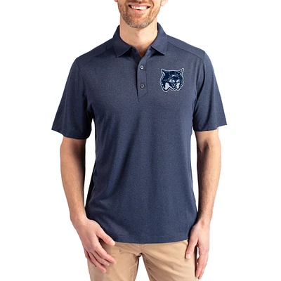 Men's Cutter & Buck Heather Navy New Hampshire Wildcats Forge Eco Stretch Recycled Polo