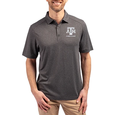 Men's Cutter & Buck Heather Black Texas A&M Aggies Forge Eco Stretch Recycled Polo