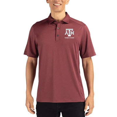 Men's Cutter & Buck Heather Maroon Texas A&M Aggies Forge Eco Stretch Recycled Polo