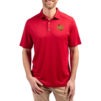 Men's Cutter & Buck Midwestern State Mustangs Forge Eco Stretch Recycled Polo