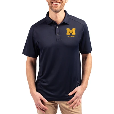 Men's Cutter & Buck Navy Michigan Wolverines Forge Alumni Eco Stretch Recycled Polo