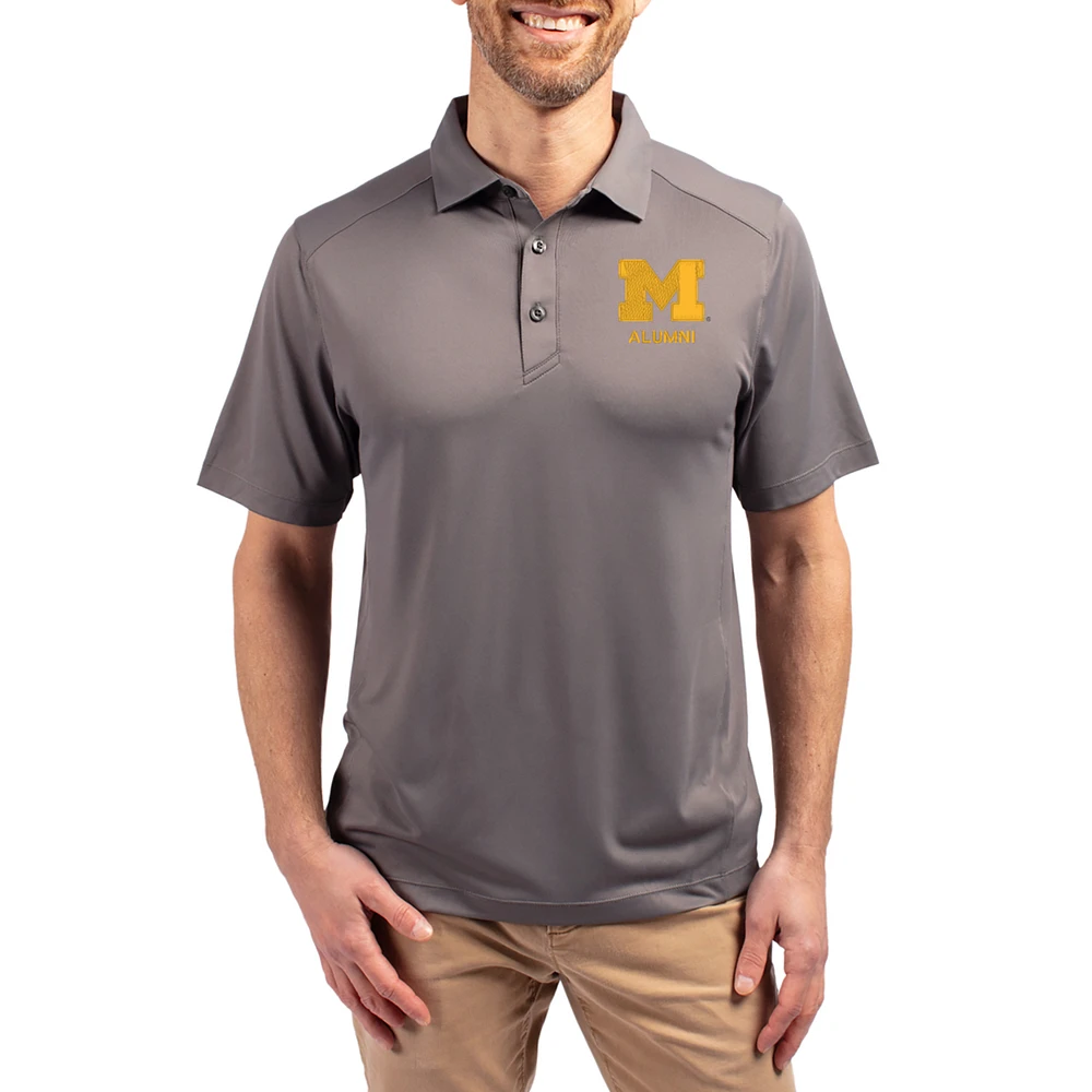 Men's Cutter & Buck Michigan Wolverines Forge Alumni Eco Stretch Recycled Polo