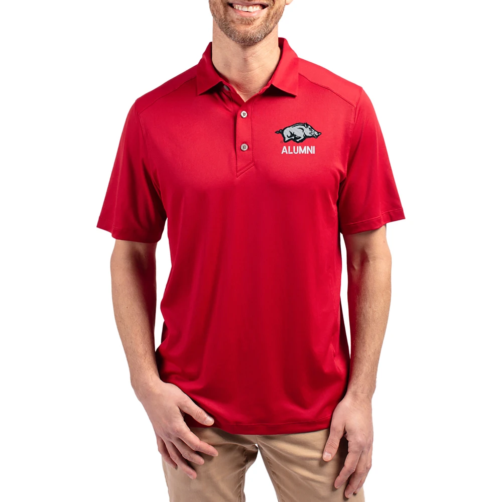 Men's Cutter & Buck Cardinal Arkansas Razorbacks Forge Alumni Eco Stretch Recycled Polo