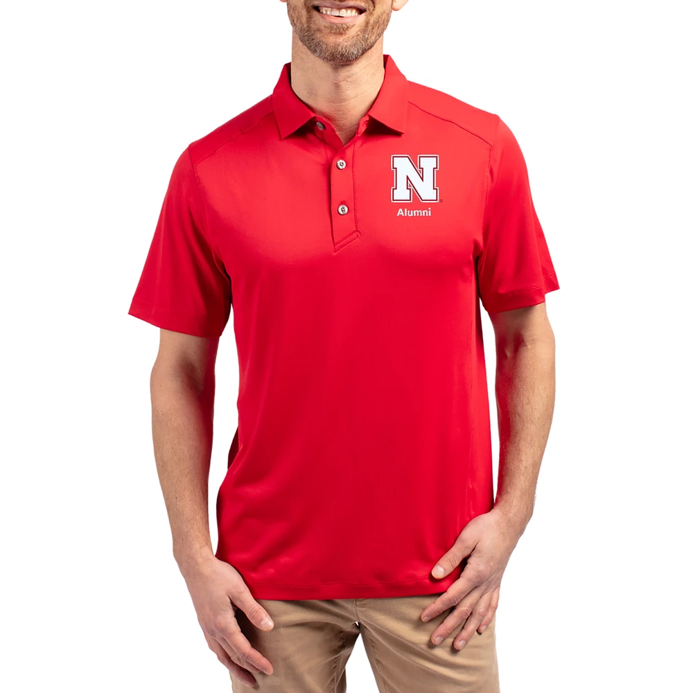 Men's Cutter & Buck Scarlet Nebraska Huskers Forge Alumni Eco Stretch Recycled Polo