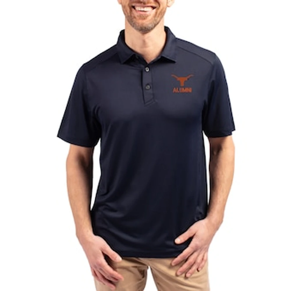 Men's Cutter & Buck Navy Texas Longhorns Forge Alumni Eco Stretch Recycled Polo