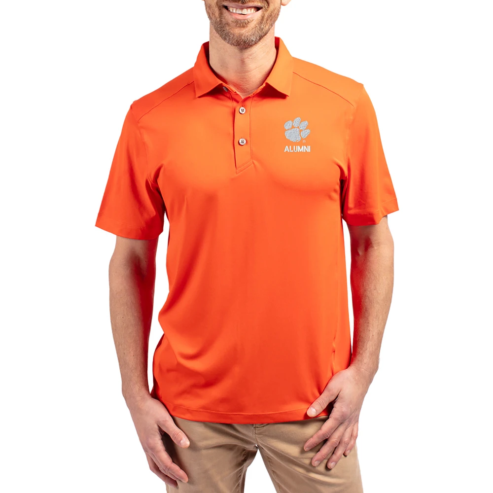 Men's Cutter & Buck Clemson Tigers Forge Alumni Eco Stretch Recycled Polo