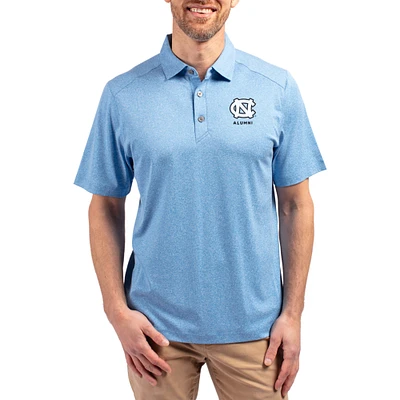 Men's Cutter & Buck Heather Blue North Carolina Tar Heels Forge Alumni Eco Stretch Recycled Polo