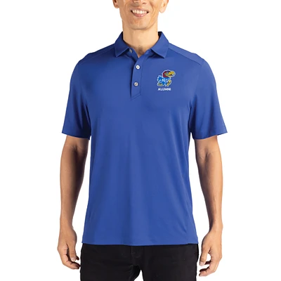 Men's Cutter & Buck Royal Kansas Jayhawks Forge Alumni Eco Stretch Recycled Polo