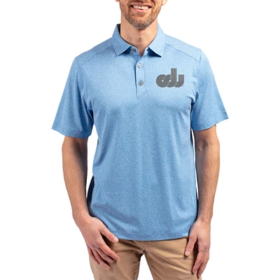 Men's Cutter & Buck Heather Blue Old Dominion Monarchs Forge Vault Eco Stretch Recycled Polo
