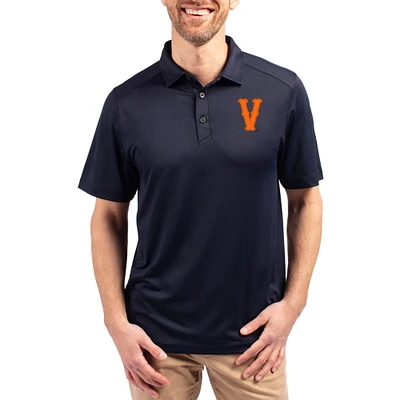 Men's Cutter & Buck Navy Virginia Cavaliers Forge Vault Eco Stretch Recycled Polo