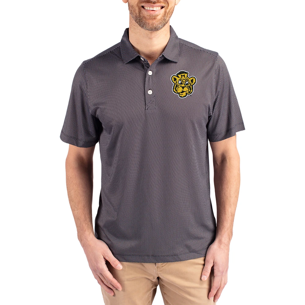 Men's Cutter & Buck Missouri Tigers Pike Eco Symmetry Print Stretch Polo