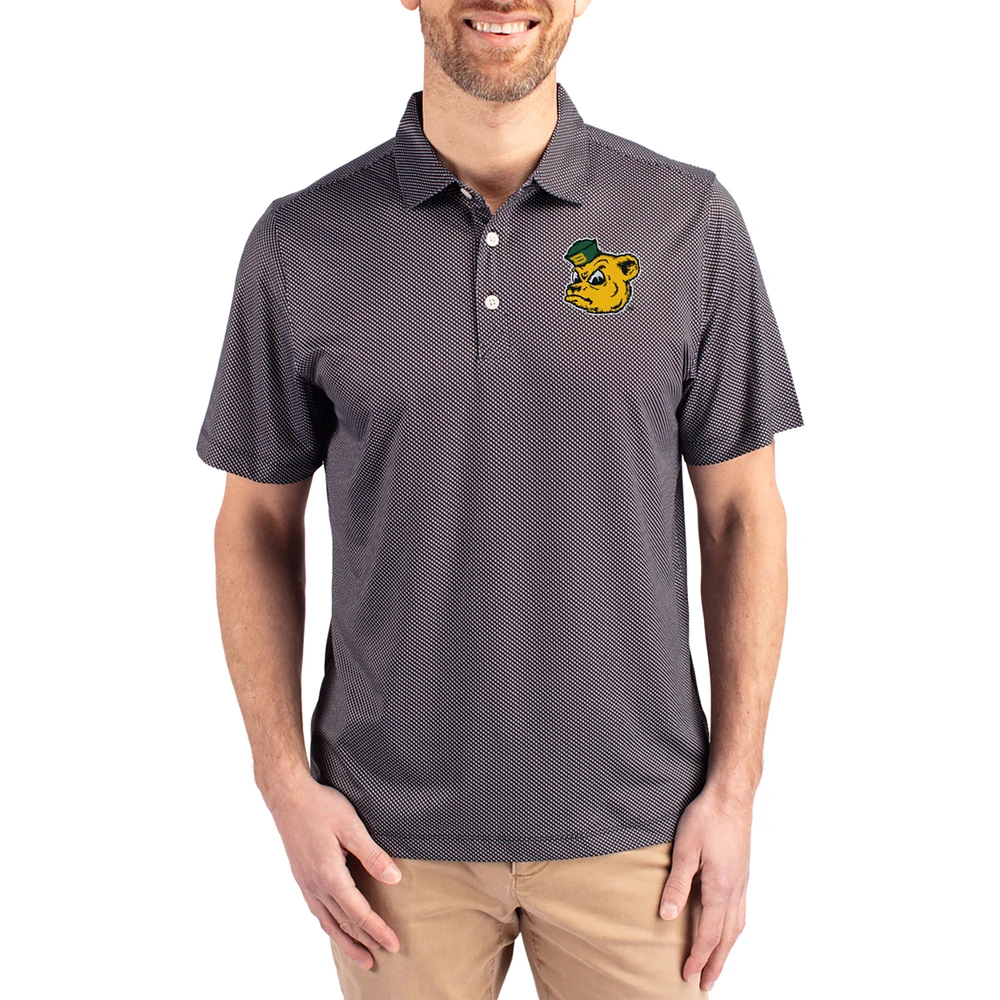 Men's Cutter & Buck Baylor Bears Pike Eco Symmetry Print Stretch Polo