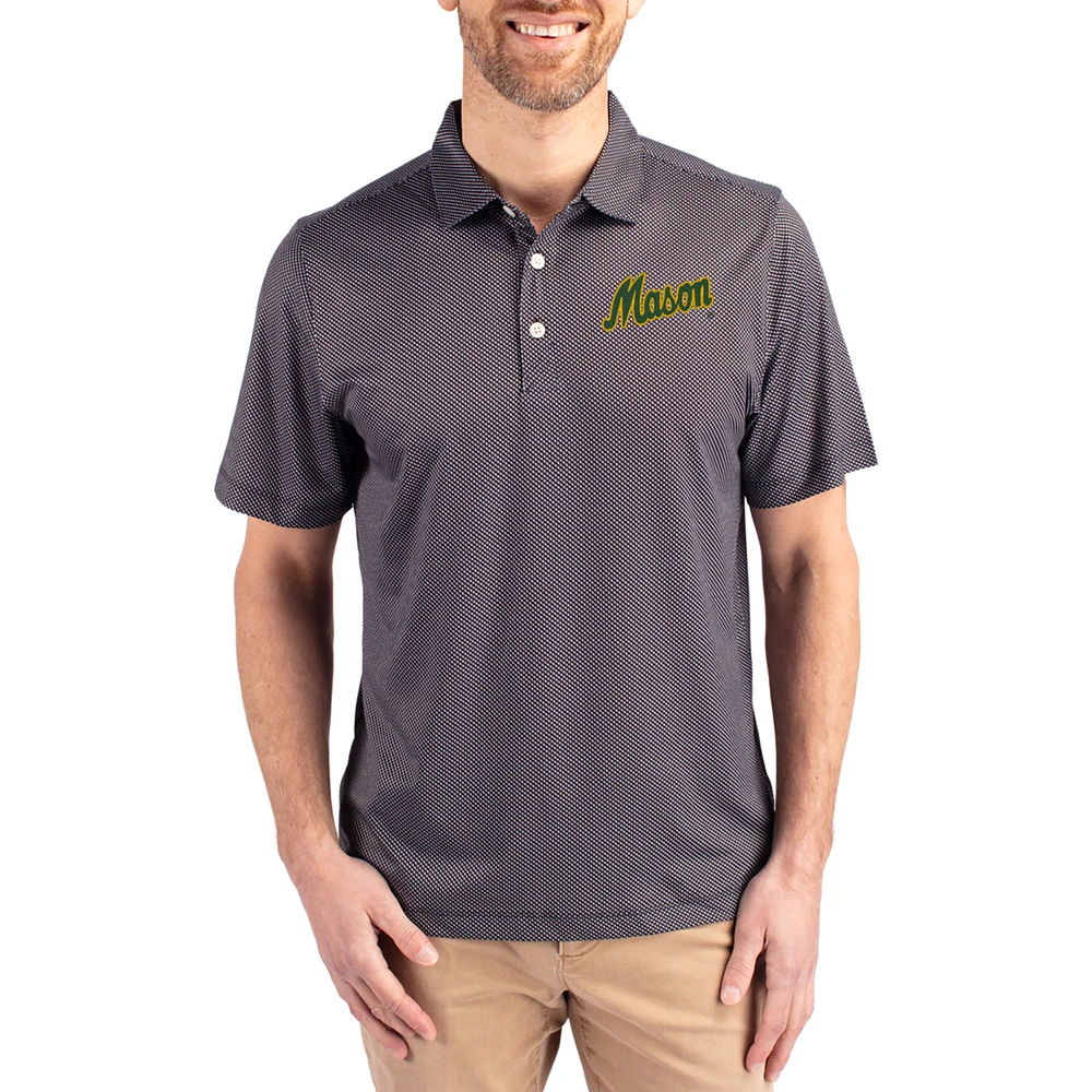 Men's Cutter & Buck George Mason Patriots Pike Eco Symmetry Print Stretch Polo