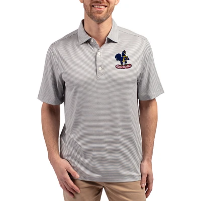 Men's Cutter & Buck Delaware Fightin' Blue Hens Forge Eco Double Stripe Stretch Recycled Polo