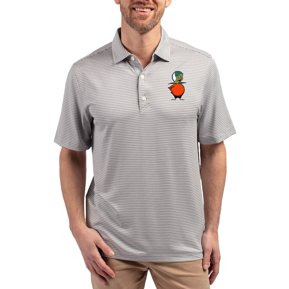 Men's Cutter & Buck UCF Knights Forge Eco Double Stripe Stretch Recycled Polo