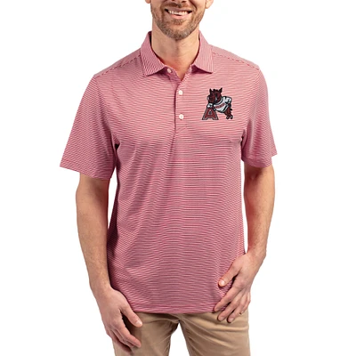 Men's Cutter & Buck Cardinal Arkansas Razorbacks Forge Eco Double Stripe Stretch Recycled Polo
