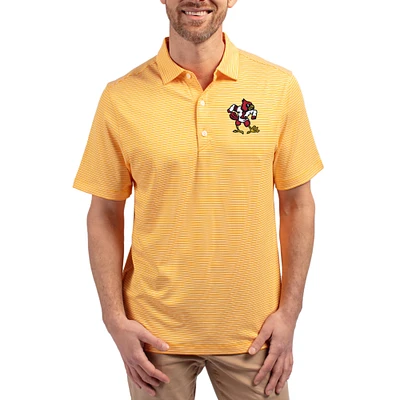 Men's Cutter & Buck Gold Louisville Cardinals Forge Eco Double Stripe Stretch Recycled Polo