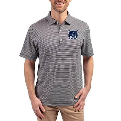 Men's Cutter & Buck Navy New Hampshire Wildcats Forge Eco Double Stripe Stretch Recycled Polo
