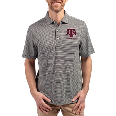 Men's Cutter & Buck Texas A&M Aggies Forge Eco Double Stripe Stretch Recycled Polo