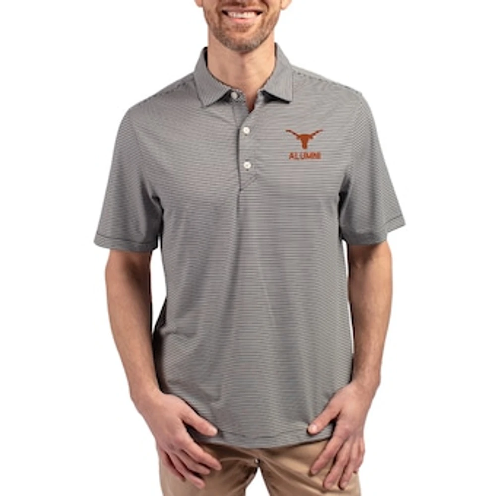 Men's Cutter & Buck Texas Longhorns Forge Eco Double Stripe Stretch Recycled Polo