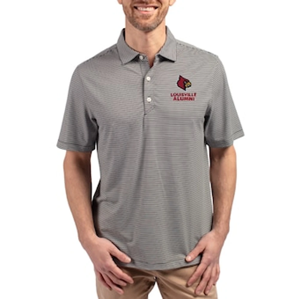 Men's Cutter & Buck Louisville Cardinals Forge Eco Double Stripe Stretch Recycled Polo