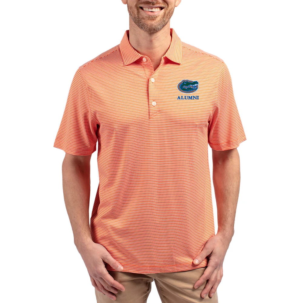 Men's Cutter & Buck Florida Gators Forge Eco Double Stripe Stretch Recycled Polo