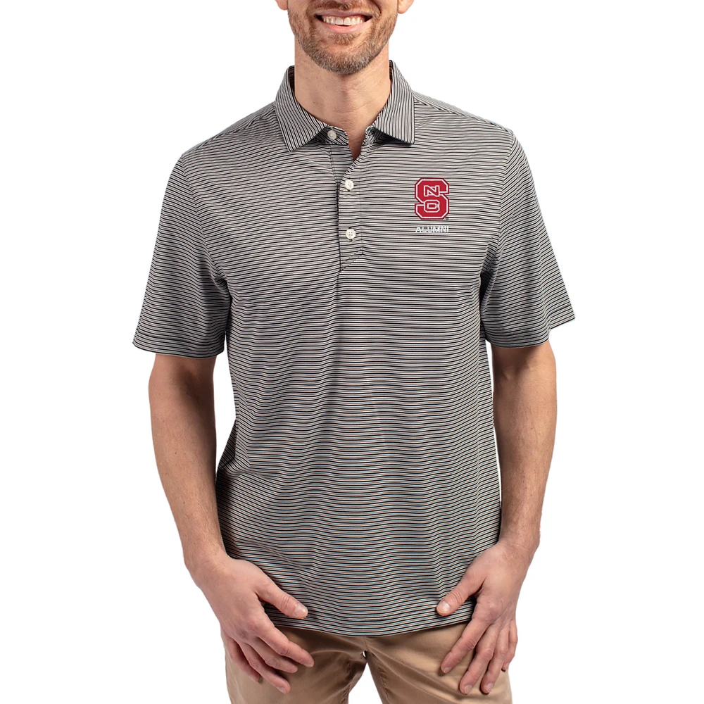 Men's Cutter & Buck NC State Wolfpack Forge Eco Double Stripe Stretch Recycled Polo