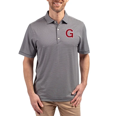 Men's Cutter & Buck Navy Gonzaga Bulldogs Forge Alumni Eco Double Stripe Stretch Recycled Polo