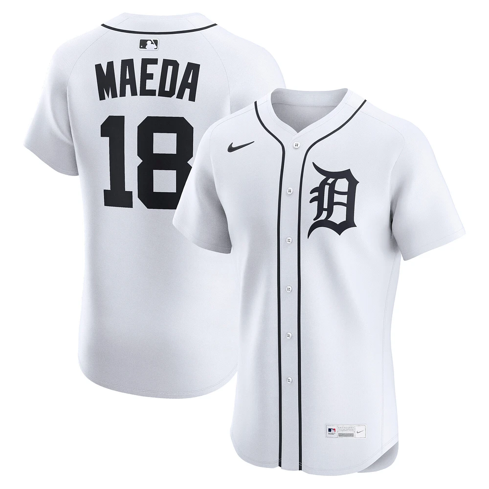 Men's Nike Kenta Maeda White Detroit Tigers Home Elite Jersey