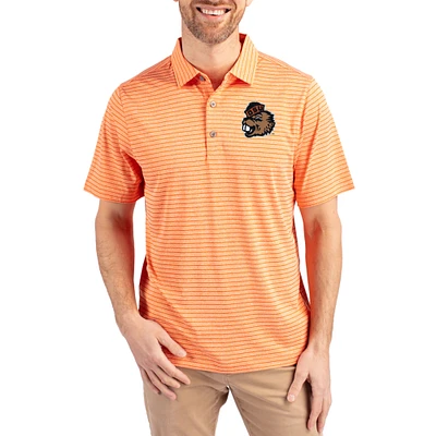Men's Cutter & Buck Heather Oregon State Beavers Forge Eco Stripe Stretch Recycled Polo