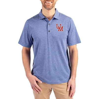 Men's Cutter & Buck Heather Ole Miss Rebels Forge Eco Stripe Stretch Recycled Polo