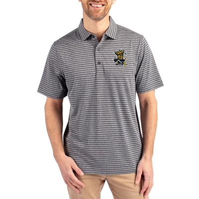 Men's Cutter & Buck Heather Wichita State Shockers Forge Eco Stripe Stretch Recycled Polo