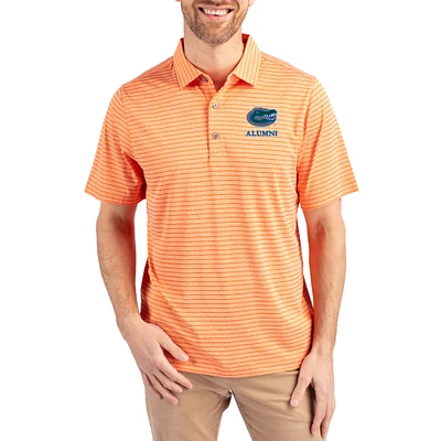 Men's Cutter & Buck Heather Florida Gators Alumni Forge Eco Double Stripe Stretch Recycled Polo
