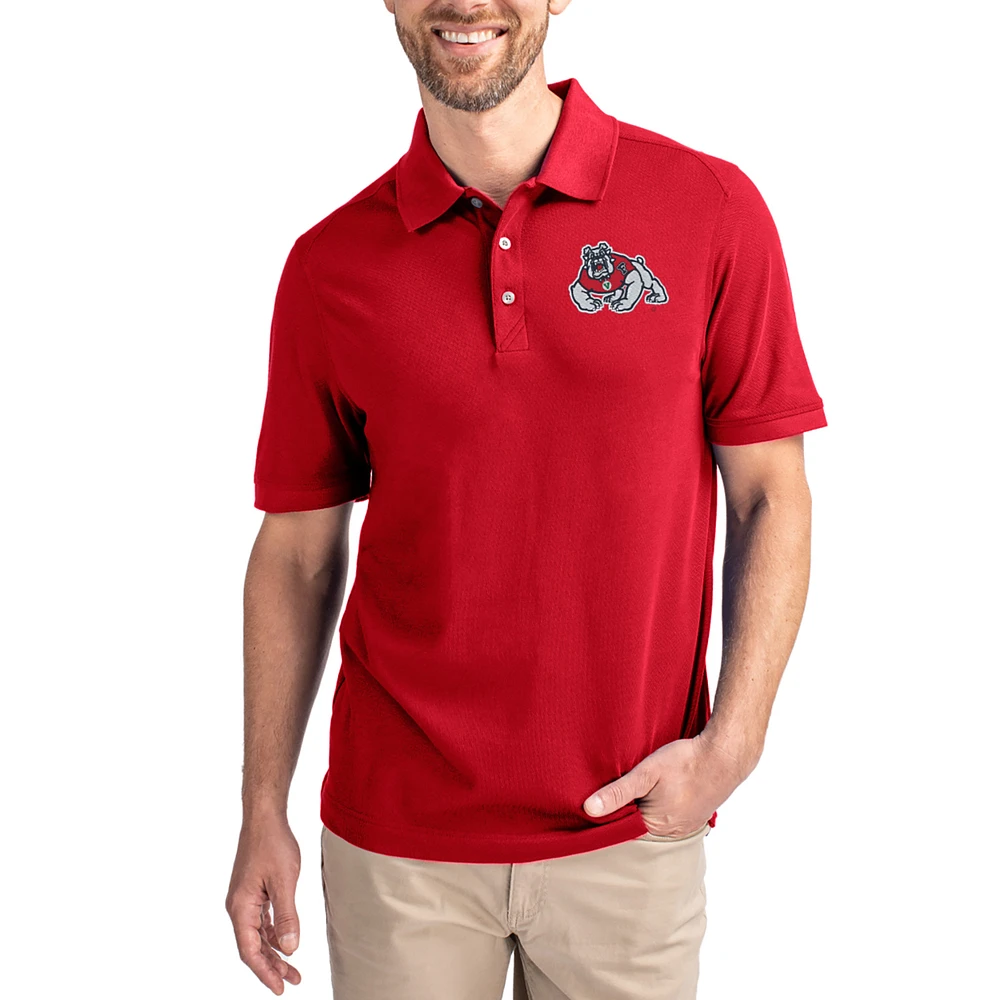 Men's Cutter & Buck Fresno State Bulldogs Advantage Eco Pique Tri-Blend Polo