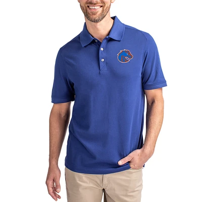 Men's Cutter & Buck Royal Boise State Broncos Advantage Eco Pique Tri-Blend Polo