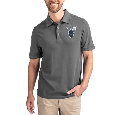 Men's Cutter & Buck Howard Bison Advantage Eco Pique Tri-Blend Polo