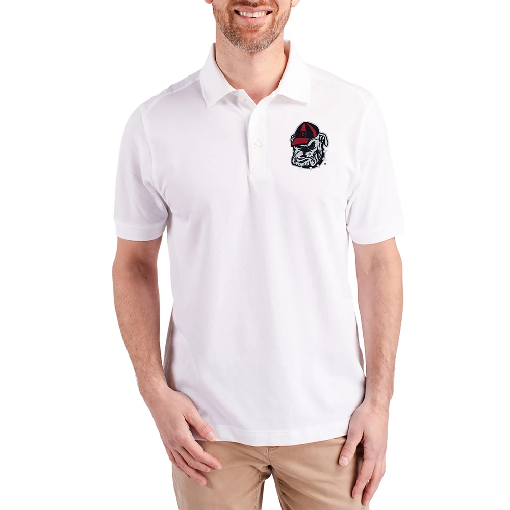 Men's Cutter & Buck Georgia Bulldogs Advantage Eco Pique Tri-Blend Polo
