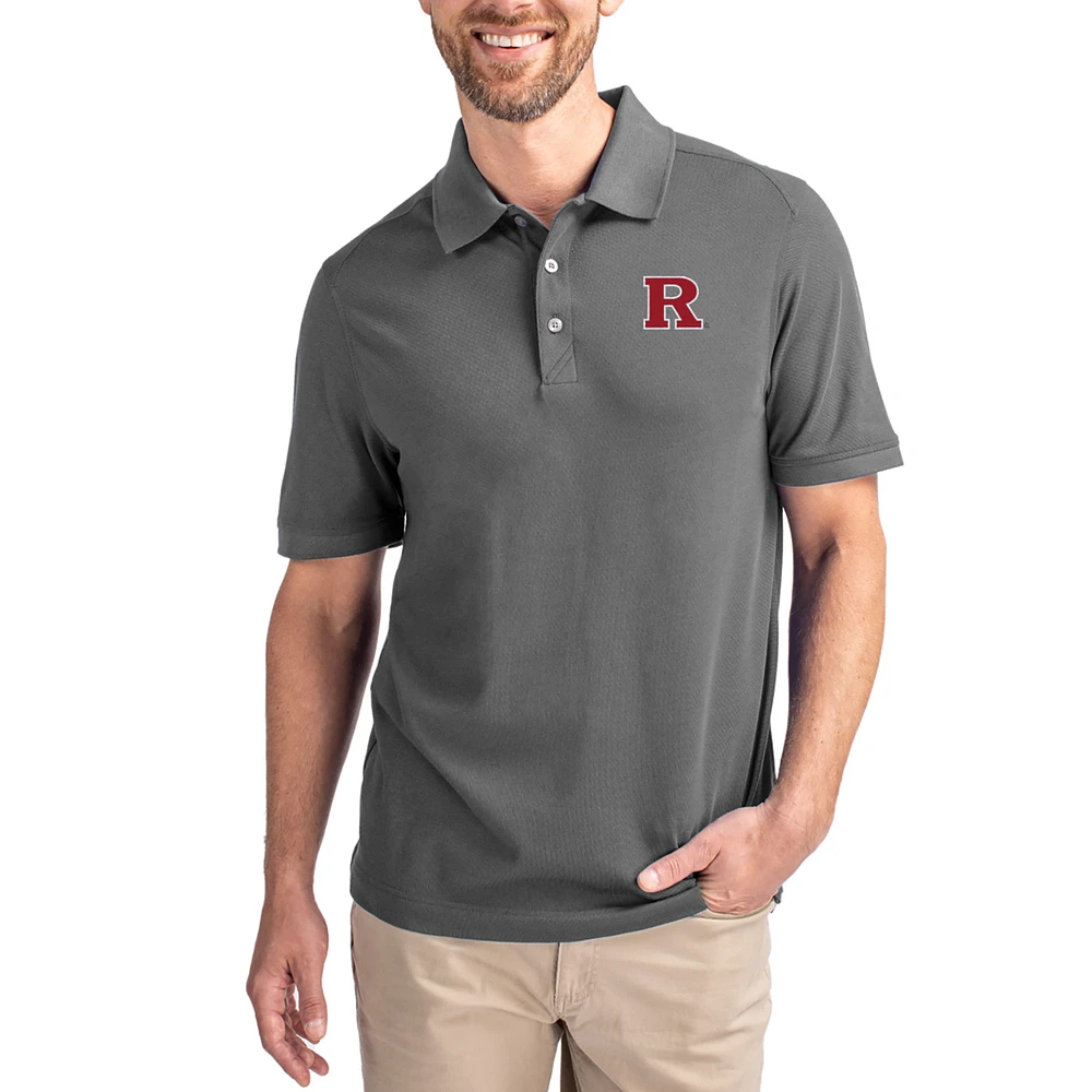 Men's Cutter & Buck Rutgers Scarlet Knights Advantage Eco Pique Tri-Blend Polo