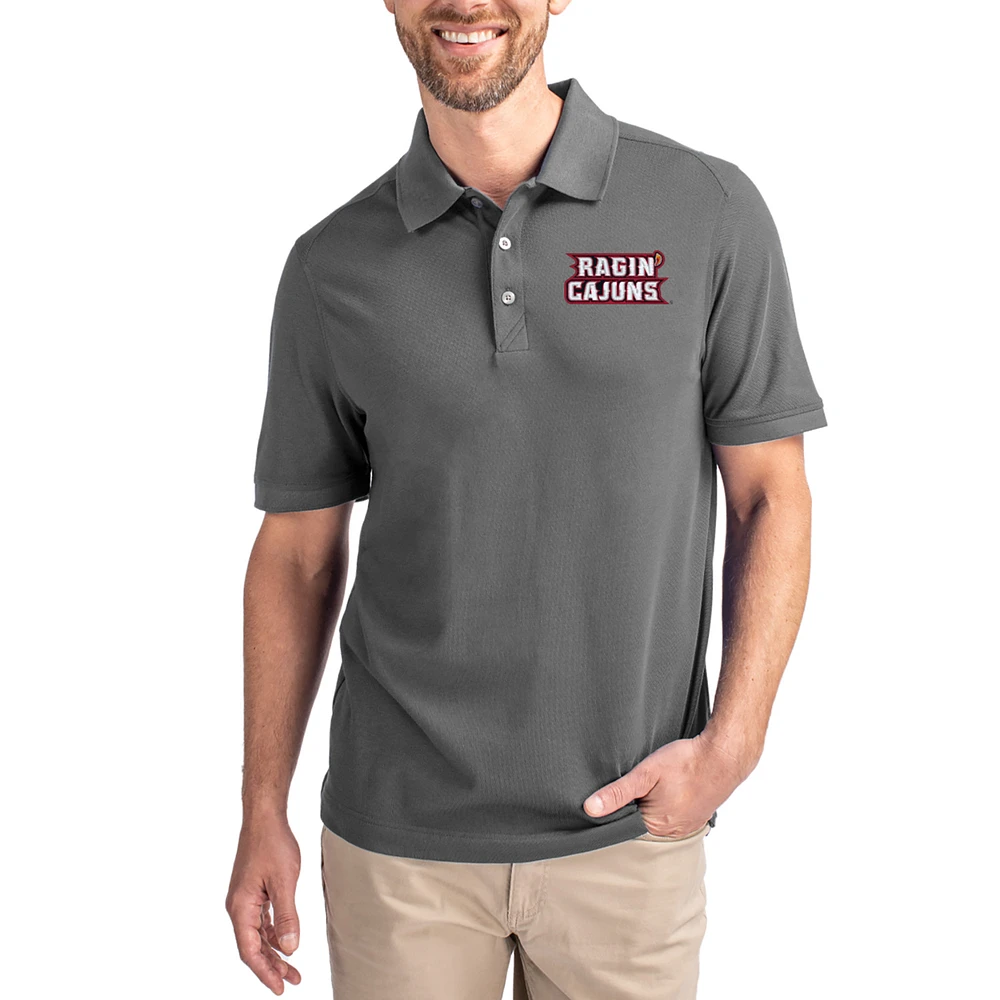 Men's Cutter & Buck Louisiana Ragin' Cajuns Advantage Eco Pique Tri-Blend Polo