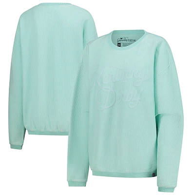 Women's Gameday Social Mint Kentucky Derby Corded Pullover Sweatshirt