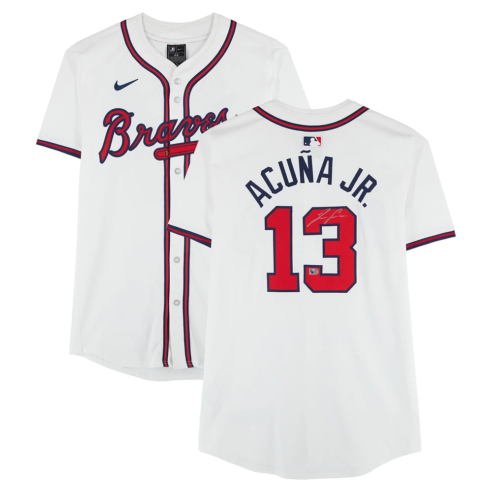 Ronald Acuña Jr. Atlanta Braves Autographed White Nike Elite Jersey