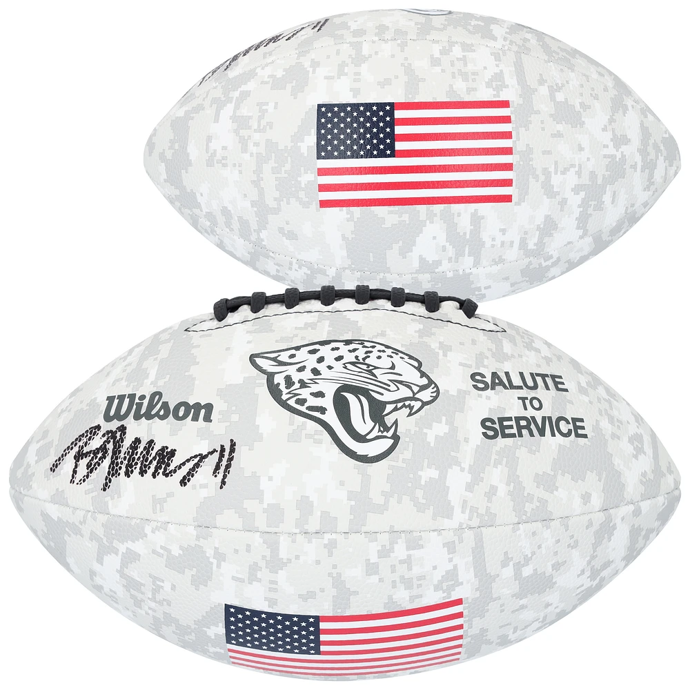 Brian Thomas Jr. Jacksonville Jaguars Autographed 2024 Salute To Service Wilson Football