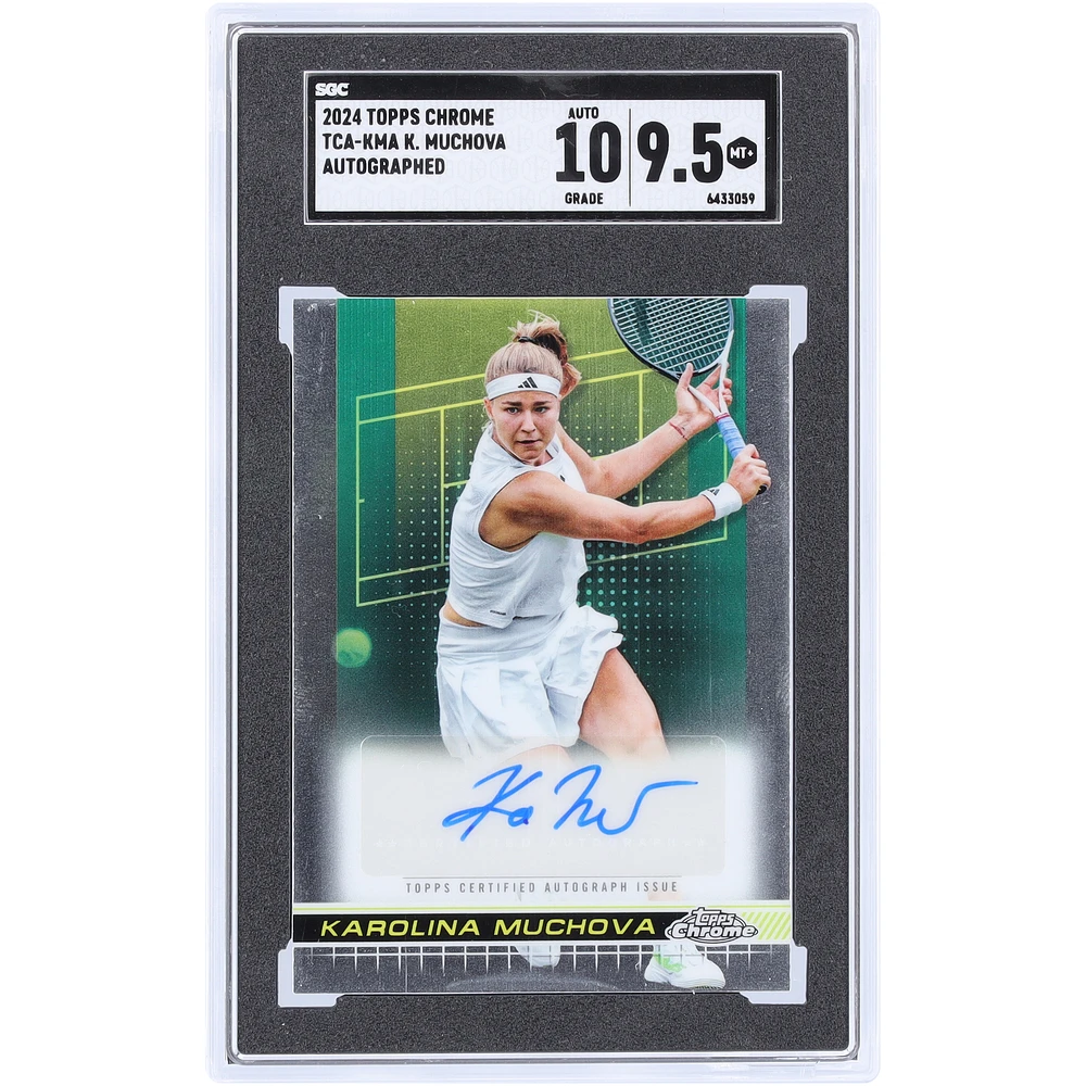 Karolina Muchova Autographed 2024 Topps Chrome Autograph #TCA-KMA SGC Authenticated 9.5/10 Card