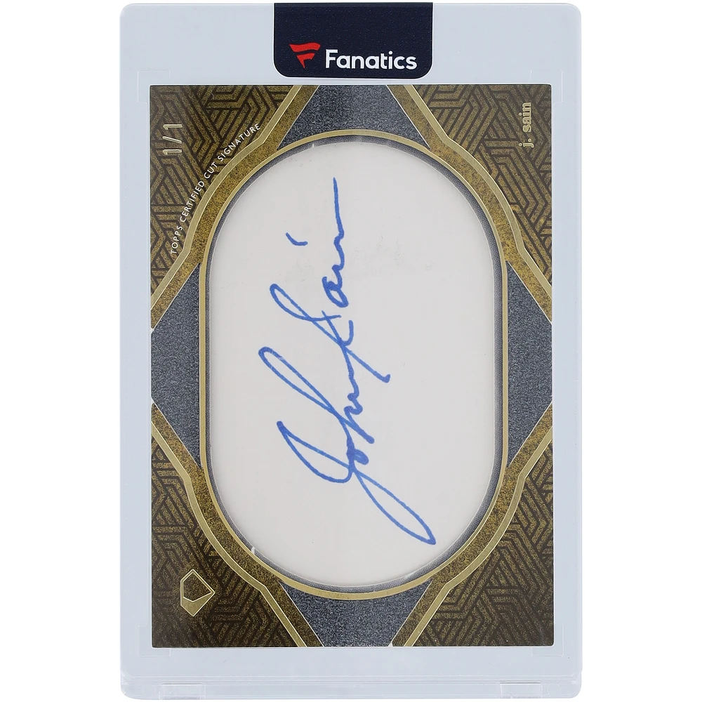 Johnny Sain Boston Braves Autographed 2024 Topps Diamond Icons Cut Autograph #CS-JS #1/1 Card