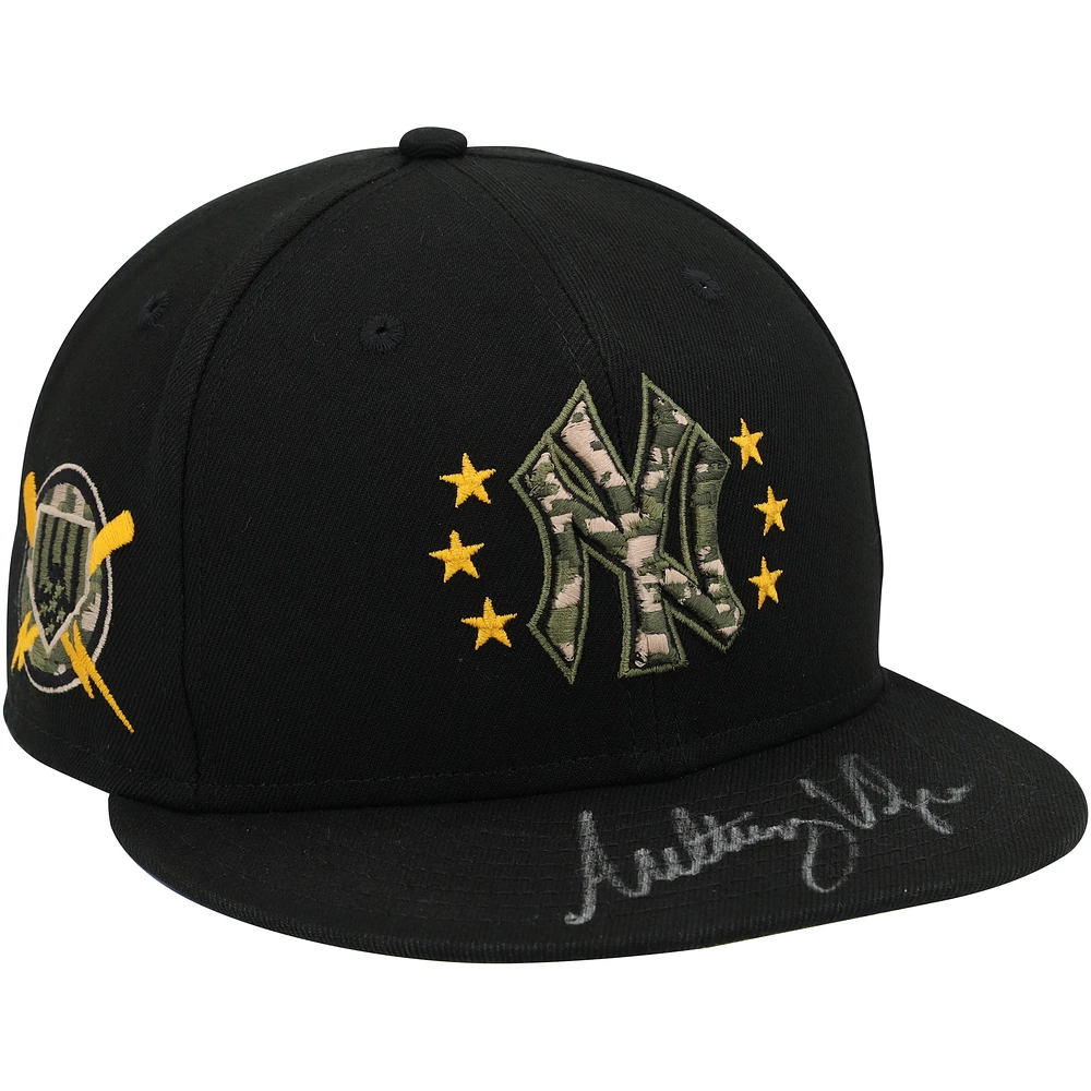 Anthony Volpe New York Yankees Autographed Game-Used Black "Armed Forces" New Era Cap vs. Chicago White Sox on May 19, 2024