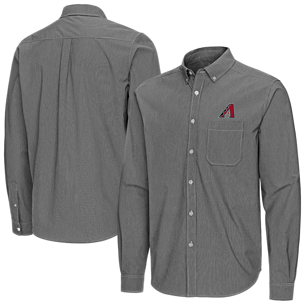 Men's Antigua Arizona Diamondbacks Porter Woven Long Sleeve Button-Down Shirt