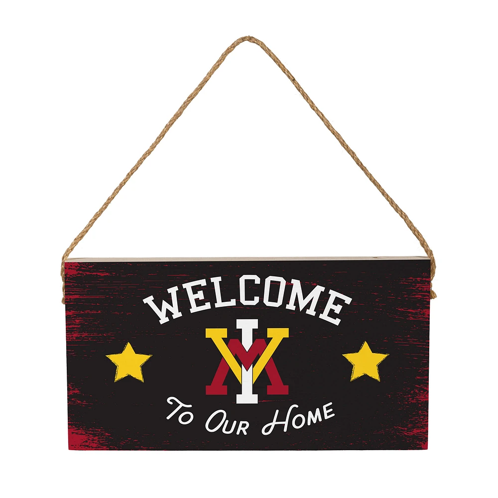 Virginia Military Institute Keydets 6" x 11" Welcome Home Wood Wall Sign with Rope Hanger