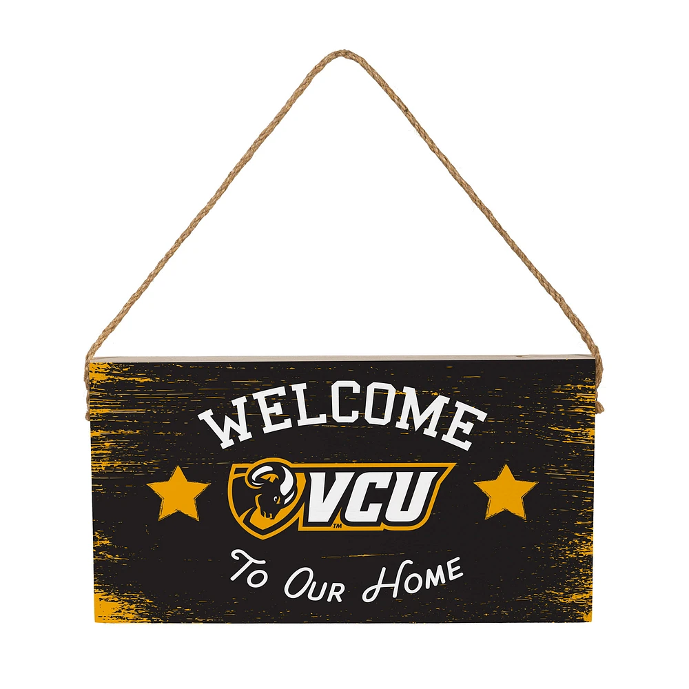 VCU Rams 6" x 11" Welcome Home Wood Wall Sign with Rope Hanger